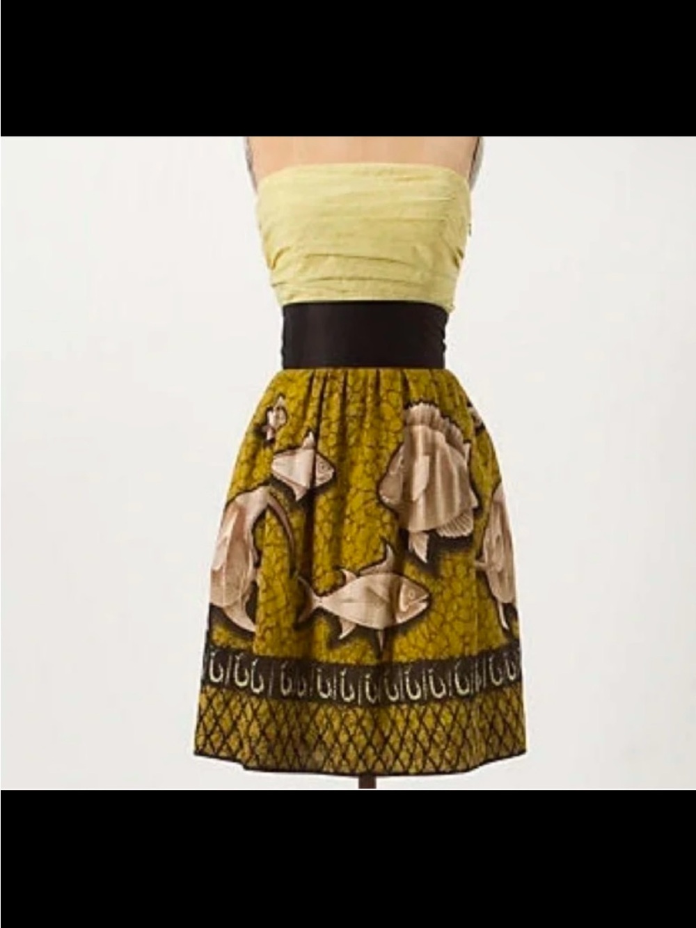 ANTHROPOLOGIE Vanessa Virginia Strapless Fish Print Sundress - Picture 5 of 5